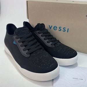 Vessi Weekend Waterproof Sneakers in Asphalt Black -Sizes: M/06, W/7 -SHWKABU06